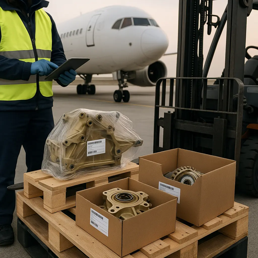 Foto de importação de peças aeronáuticas